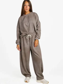 Solada Pantaloni donna a palloncino con coulisse - fango