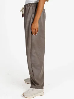 Solada Pantaloni donna a palloncino con coulisse - fango