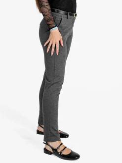 Solada Pantaloni donna a sigaretta con cintura - grigio scuro