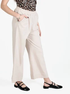 Solada Pantaloni donna a vita alta e gamba larga
