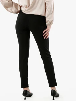 Solada Pantaloni donna a vita alta con dettaglio gioiello - nero
