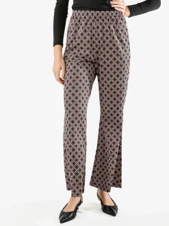 Solada Pantaloni donna a zampa con stampa geometrica - multicolore