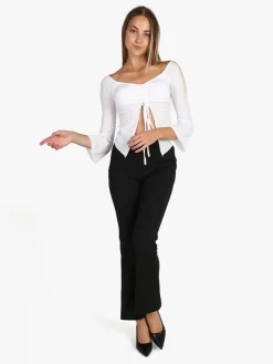 Solada Pantaloni donna a zampa - nero