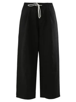 Solada Pantaloni donna barrell cropped - nero