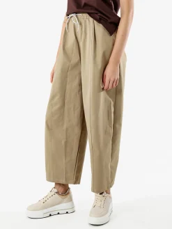 Solada Pantaloni donna barrell cropped - khaki