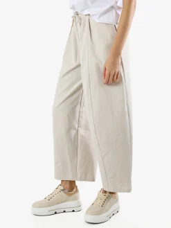 Solada Pantaloni donna barrell cropped - beige