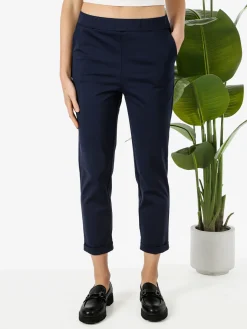 Solada Pantaloni donna casual con risvolto - blu scuro