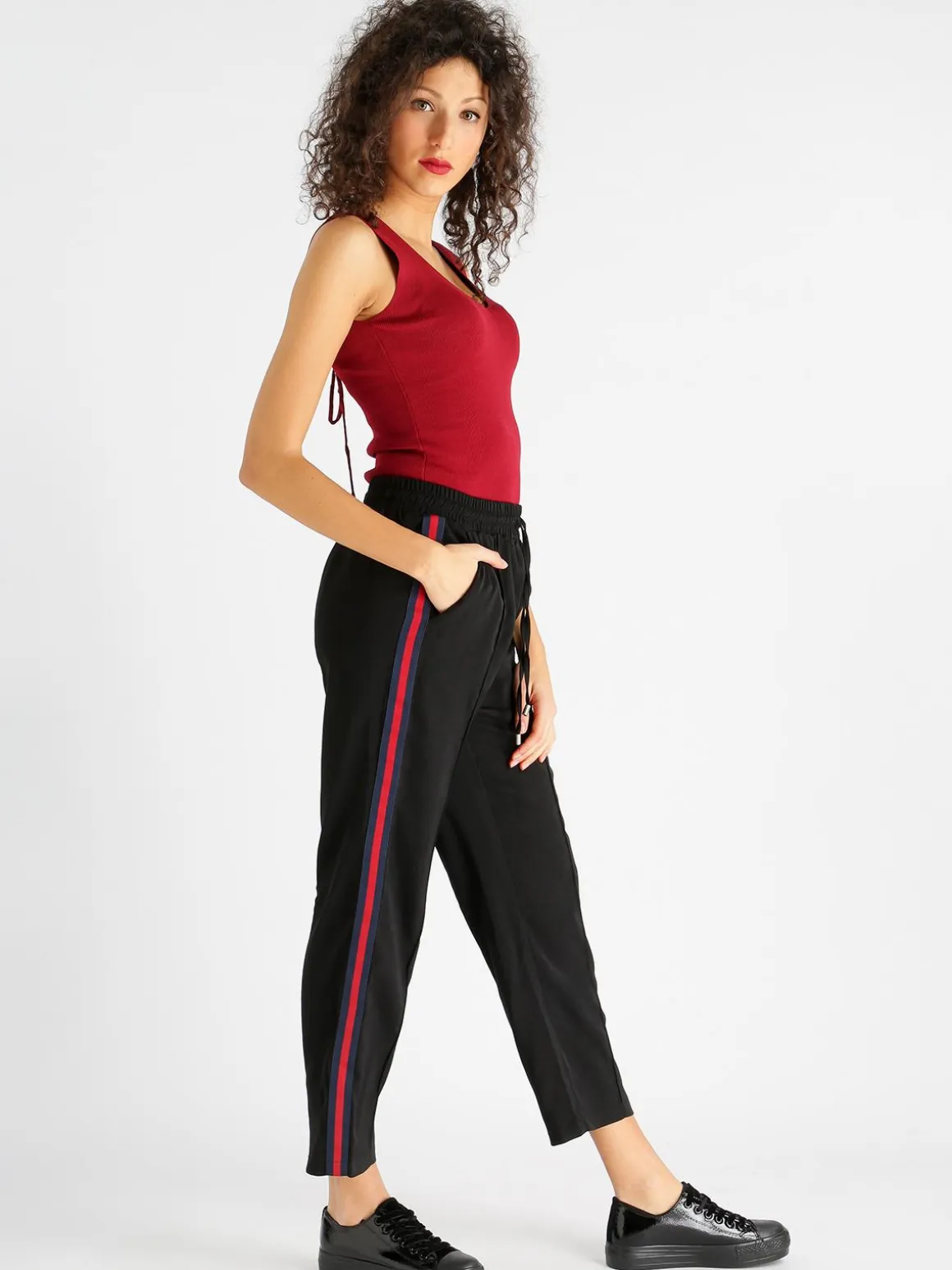 Solada Pantaloni donna con strisce laterali