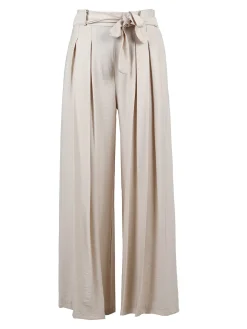 Solada Pantaloni donna con vita alta elastica e gamba larga
