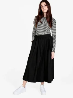 Solada Pantaloni donna cropped a palazzo effetto crespo