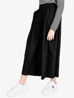 Solada Pantaloni donna cropped a palazzo effetto crespo