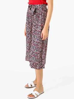 Solada Pantaloni donna culotte con stampa floreale - blu scuro