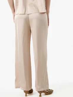 Solada Pantaloni donna effetto raso - beige