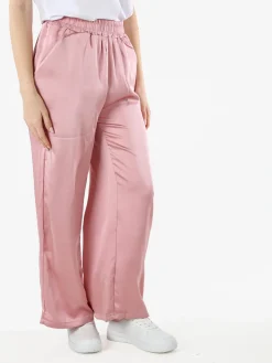 Solada Pantaloni donna effetto raso - rosa