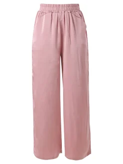 Solada Pantaloni donna effetto raso - rosa