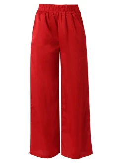 Solada Pantaloni donna effetto raso - rosso