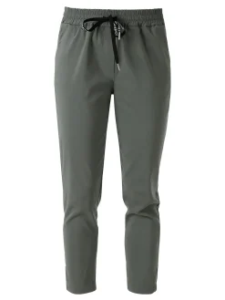 Solada Pantaloni donna elasticizzati con coulisse - verde