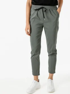 Solada Pantaloni donna elasticizzati con coulisse - verde
