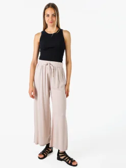 Solada Pantaloni donna estivi in cotone - beige