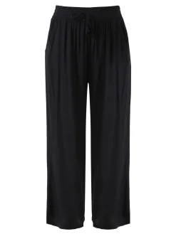 Solada Pantaloni donna estivi in cotone - nero