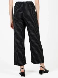 Solada Pantaloni donna gessati a gamba larga