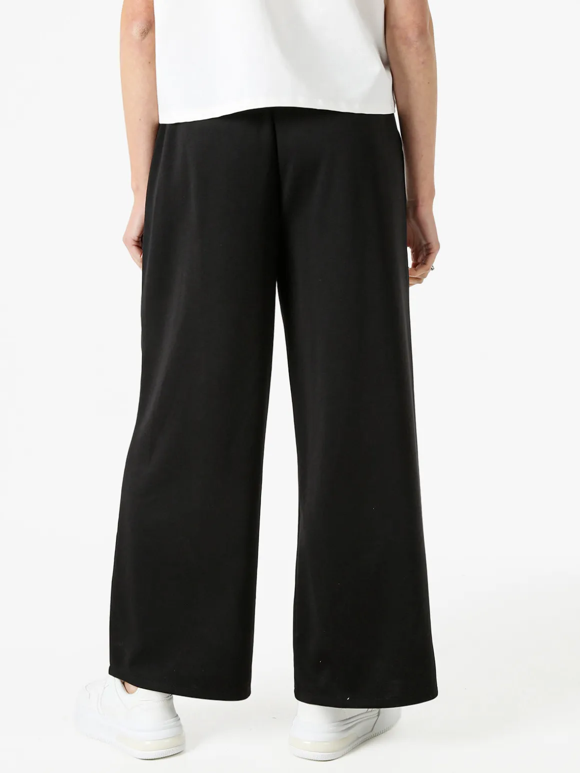 Solada Pantaloni donna in felpa a gamba larga - nero