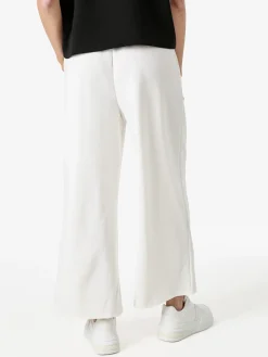 Solada Pantaloni donna in felpa a gamba larga - bianco