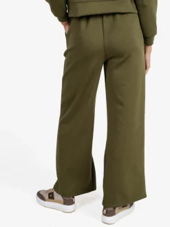 Solada Pantaloni donna in felpa a gamba larga con coulisse - militare