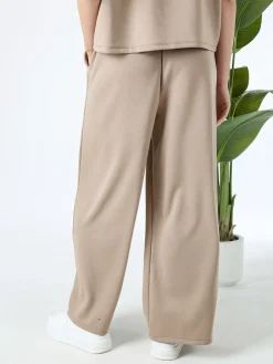 Solada Pantaloni donna in felpa a gamba larga - marrone