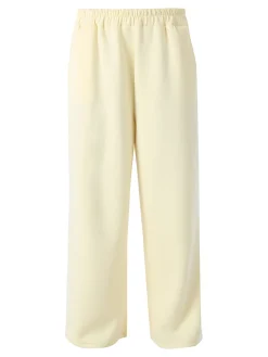 Solada Pantaloni donna in felpa a gamba larga - giallo