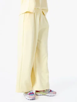 Solada Pantaloni donna in felpa a gamba larga - giallo