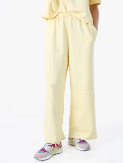 Solada Pantaloni donna in felpa a gamba larga - giallo