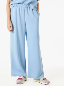 Solada Pantaloni donna in felpa a gamba larga - azzurro