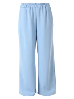 Solada Pantaloni donna in felpa a gamba larga - azzurro