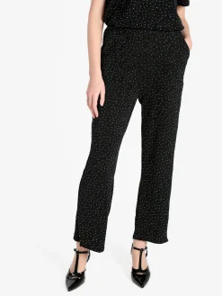 Solada Pantaloni donna in lurex con piccole borchie