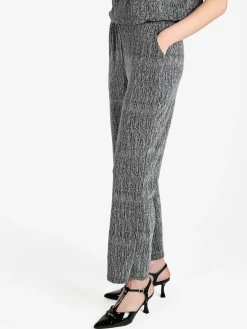 Solada Pantaloni donna in lurex con piccole borchie