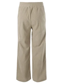Solada Pantaloni donna in velluto a coste con coulisse - beige