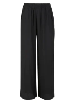 Solada Pantaloni donna in viscosa a gamba larga - nero