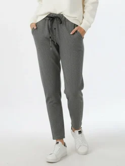 Solada Pantaloni donna jogger effetto flanella - nero