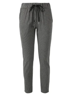 Solada Pantaloni donna jogger effetto flanella - nero