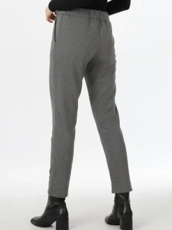 Solada Pantaloni donna jogger effetto flanella - grigio