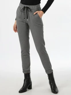 Solada Pantaloni donna jogger effetto flanella - grigio