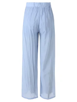 Solada Pantaloni donna leggeri a gamba larga - azzurro