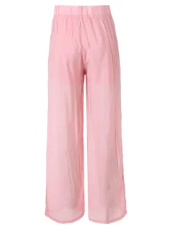 Solada Pantaloni donna leggeri a gamba larga - rosa