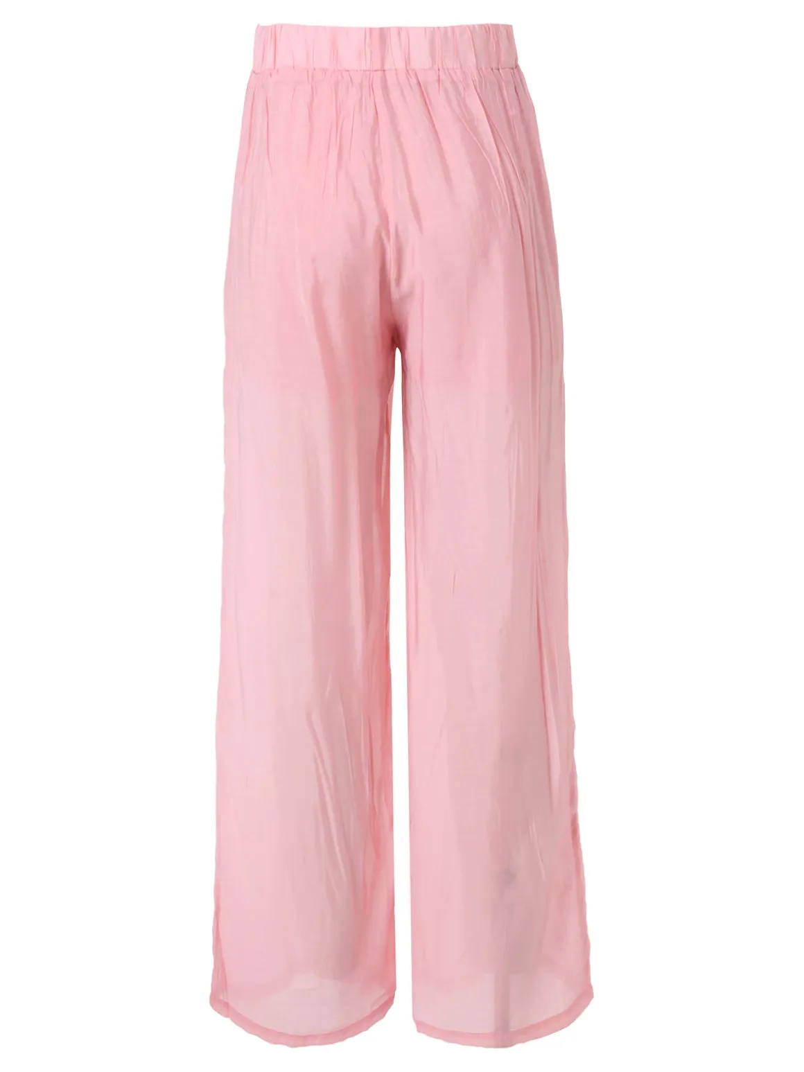 Solada Pantaloni donna leggeri a gamba larga - rosa