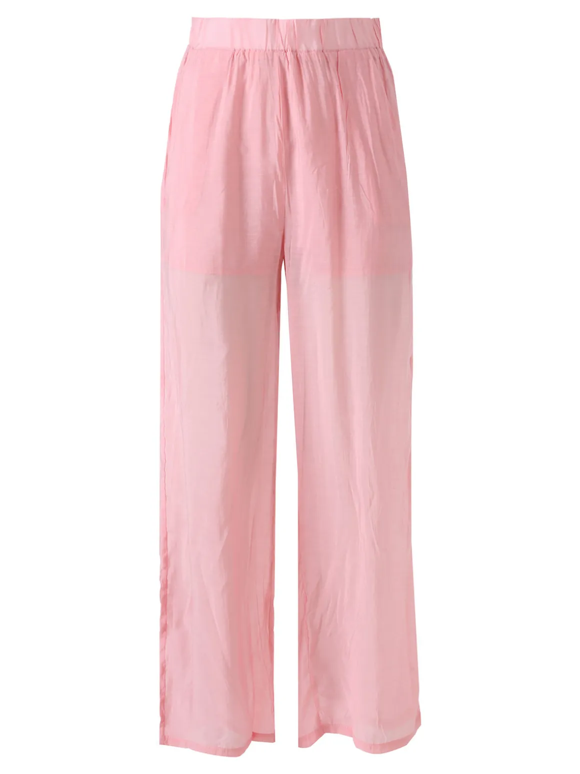 Solada Pantaloni donna leggeri a gamba larga - rosa