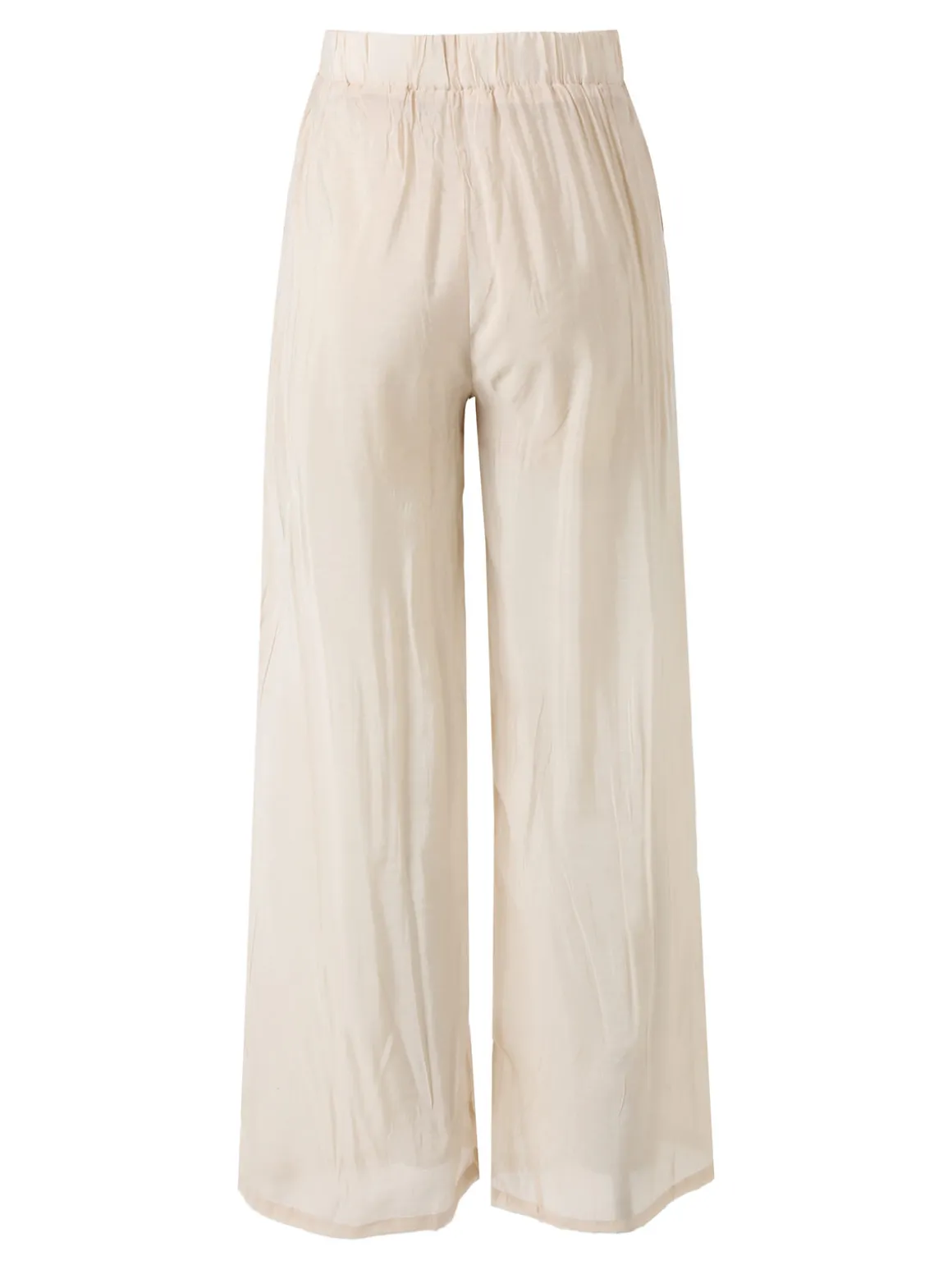 Solada Pantaloni donna leggeri a gamba larga - beige