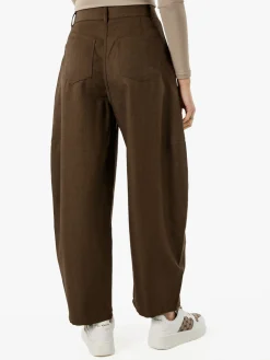 Solada Pantaloni donna leggeri a palloncino con vita alta - nero