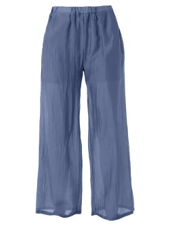 Solada Pantaloni donna leggeri a gamba larga - pistacchio