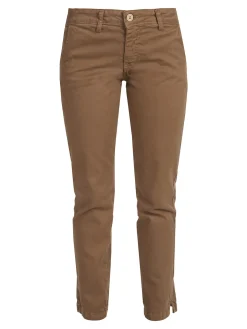 Solada Pantaloni donna slim fit a vita bassa - marrone